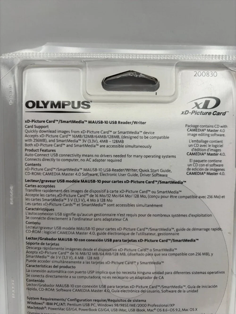 Olympus Card Reader MAUSB-10 USB xD-Picture Card Reader/Writer Brand New